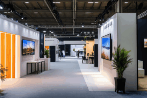 allée dans un congrès d'entreprise ou une convention